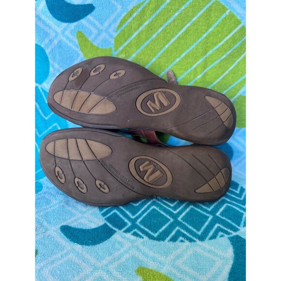 Merrell Agave Slingback Sandals Brown Leather Adjustable Straps Size 8 - Picture 5 of 10